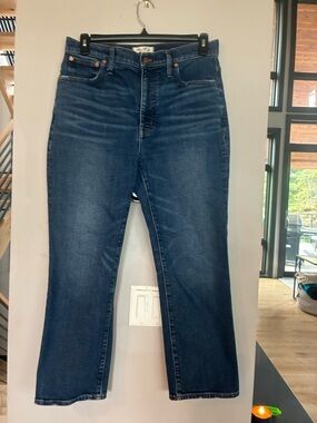 Madewell Dark Blue Demi-boot  Straight-Leg Women's Jeans